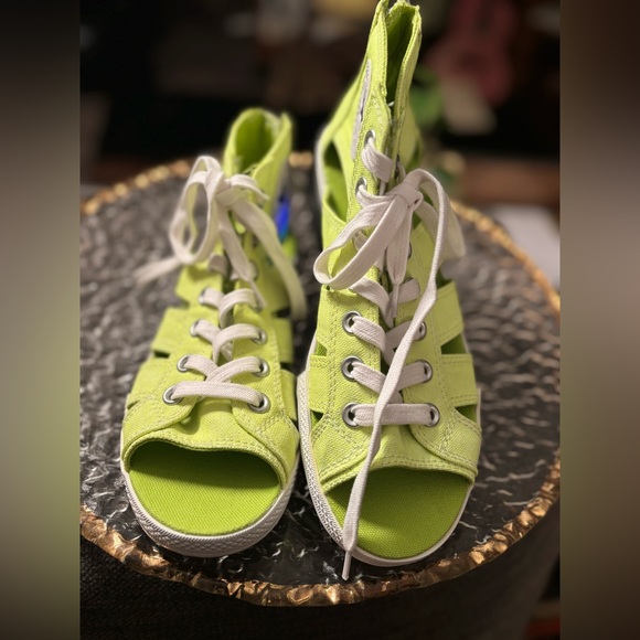 RARE Converse Chuck Taylor Gladiator Mid Neon Lime Yellow • 2013 NOS Women’s 8 - Picture 4 of 17